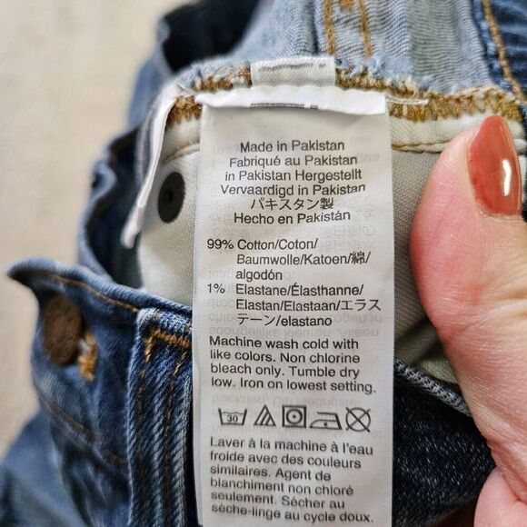 3/$15 J. Crew Factory 5" Inseam Denim Blue Cut Off Shorts Size 26 - Picture 4 of 6